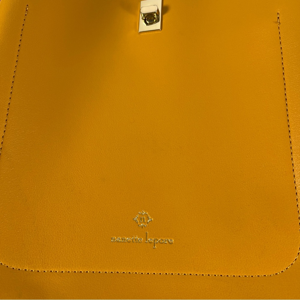 Nanette Lepore Mustard Yellow Bucket Shoulder Bag - Picture 2 of 9